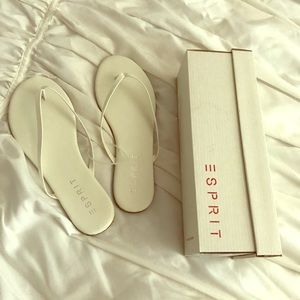 Espirit White Sandals - Brand new!